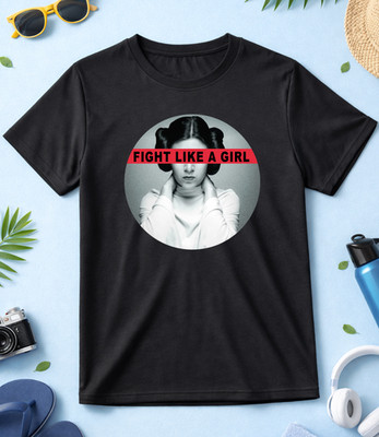 Carrie Fisher Hollywood Actress Short Sleeve White-Black Men/ Women T Shirt D406