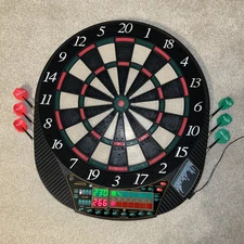HALEX Electronic Dartboard -8 player -28 Games -LCD Auto Score - optional sound