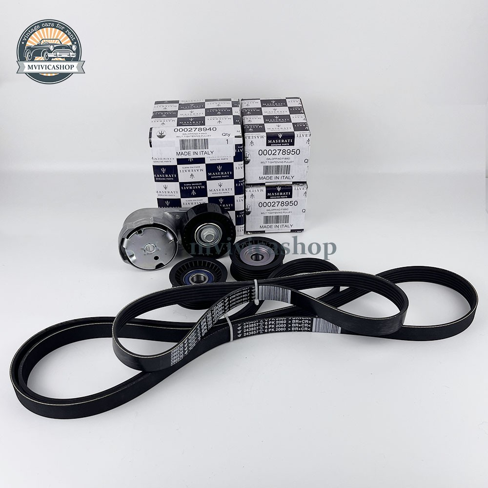 Drive Idler Pulley Belt Tensioner Kit For Maserati Ghibli Levante Quattroporte