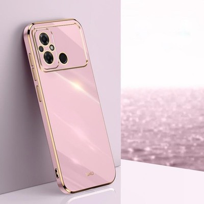 XINLI 6D Elektrolytische TPU Hülle Kirschlila für Xiaomi Poco C55 4G