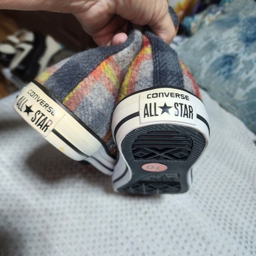 SCARPE SNEAKER ALTE CONVERSE WOOLRICH COLLAB CHUCK TAYLORS DA UOMO TAGLIA 10 - Foto 9 di 10