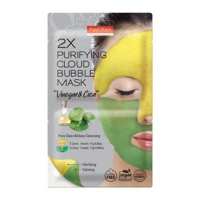 PUREDERM Cloud Bubble Mask Set Vinegar+Cica