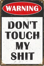 Retro Metal Tin Sign Warning Bathroom Decor Poster Wall Art Vintage for Man Cave