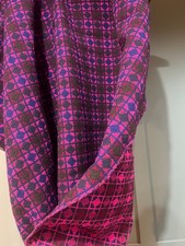 Vintage Welsh Wool Fabric Reversible Pink/Blue