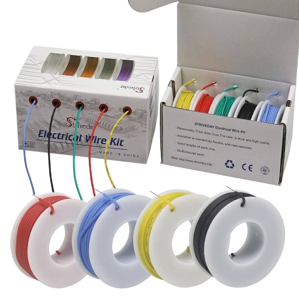 24 AWG Silicone Wire Kit 6 Colors 26.2ft Each - Tinned Copper 300V Ultra-Flex... - Image 2 of 4