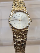 GENEVA Gold Nugget Designed Womens Watch NEW BATTERY