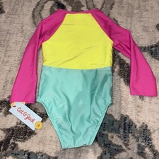 Cat Jack 2T Neon One Piece Swimsuit Girls Toddler