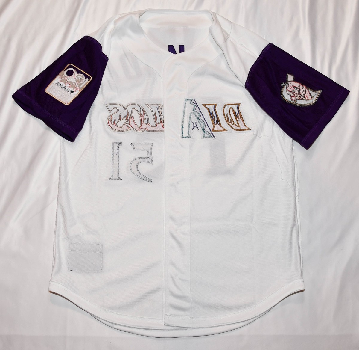 Ebbets Field Flannels EFF El Paso Diablos Jersey Medium M - Randy