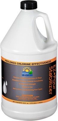 Lo-Chlor EZ-Pour Chlorine Stabilizer, Liquid Cyanuric Acid for Pool - 128 Oz