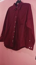 Puritan Burgundy Shirt Mens XL casual Dress button down straight 