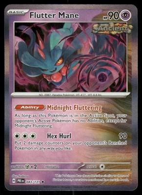 Flutter Mane 043/131 Holo Rare Prismatic Evolutions Pokemon Holo Near Mint