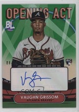 2023 Topps Big League Opening Act Green Foil 8/99 Vaughn Grissom Auto 8mm