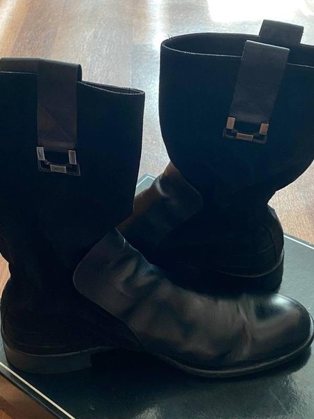 Men Cesare Paciotti Boots Black Leather 44