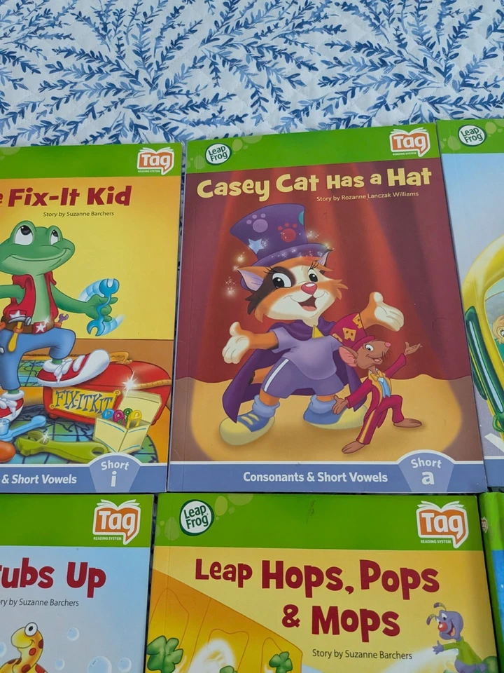 Leap Frog Tag Reader Bundle 8 Books W/ Pink Pen, CD, Disney Dr. Seuss Cars - Image 3 of 4