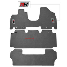 For 11-17 Honda Odyssey Floor Mats Carpet Front Rear Nylon Gray W Red Black Rr