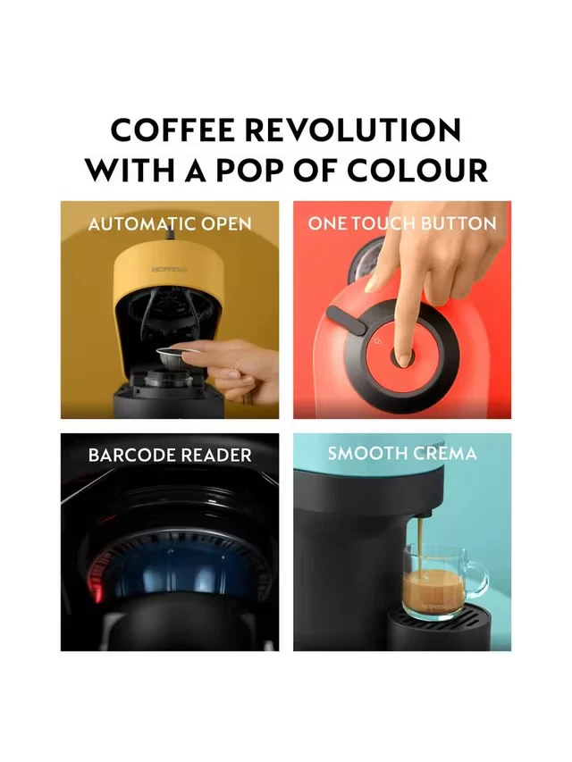 Nespresso Vertuo Pop Coffee Machine - Spicy Red or Aqua Mint - Image 3 of 4