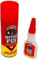 1x Strong Mitre Fix with Activator Fast Bond Adhesive Cyanoacrylate Multipurpose