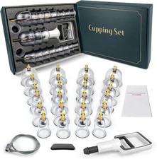 Set de ventosas para masaje con bomba manual, 24 piezas profesionales