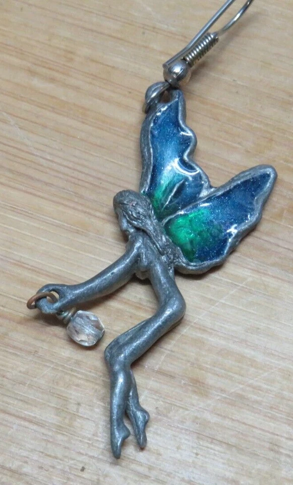 Pendiente de hada susurrante gótico piedra cristal hadas uno Foto 4 de 4