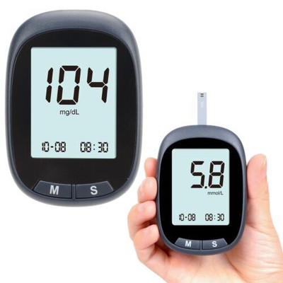 Blutzuckermessgerät Mit 25 Blutzuckerteststreifen Lanzetten für Diabetiker