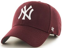 Forty Seven 47 Brand Mvp New York Yankees Curved Visor Snapback Cap Dark Maroon