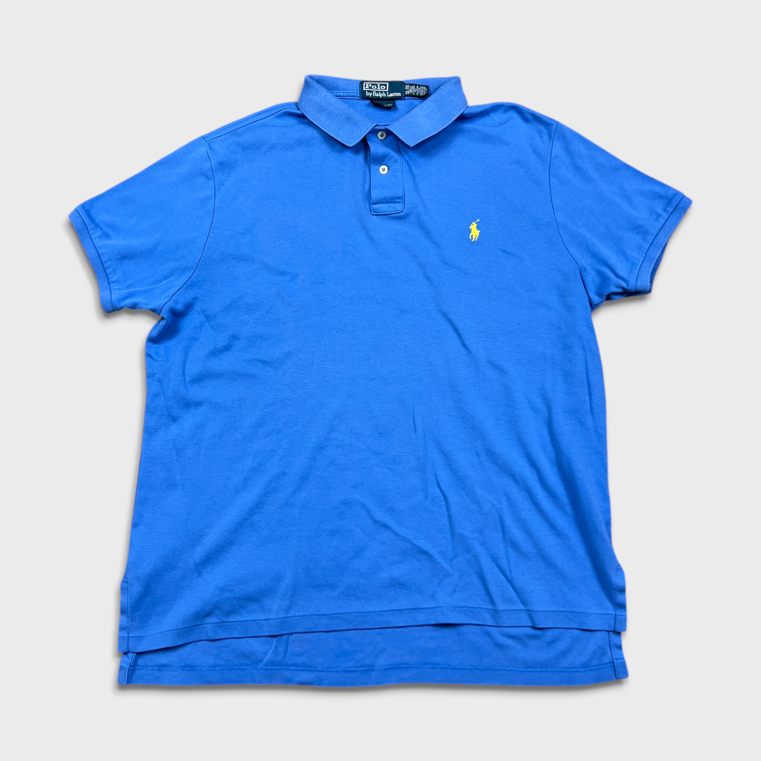 Polo Ralph Lauren vintage anni 90 camicia uomo XL blu pony cotone preppy manica corta