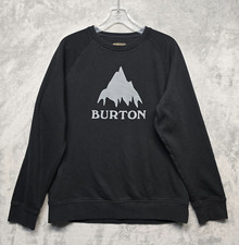 Burton Durable Goods Sweatshirt Mens Medium Black Mountain Graphic Long Sleeve