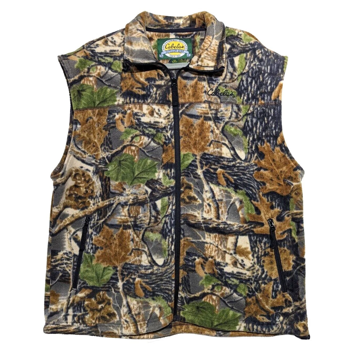 Cabelas Light Insulated Vest Seclusion 3D Base Camp Camo Print Size L