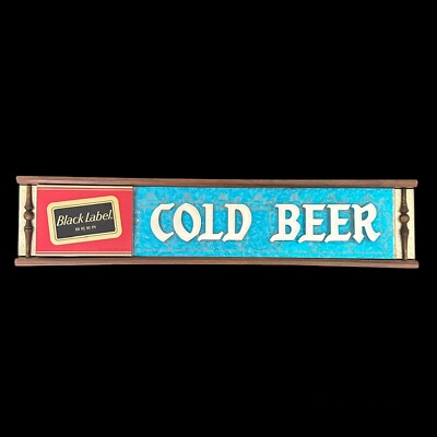 ORIGINAL Vintage Carling Brewing Co. Black Label Beer COLD BEER 3D Sign 8 x38 