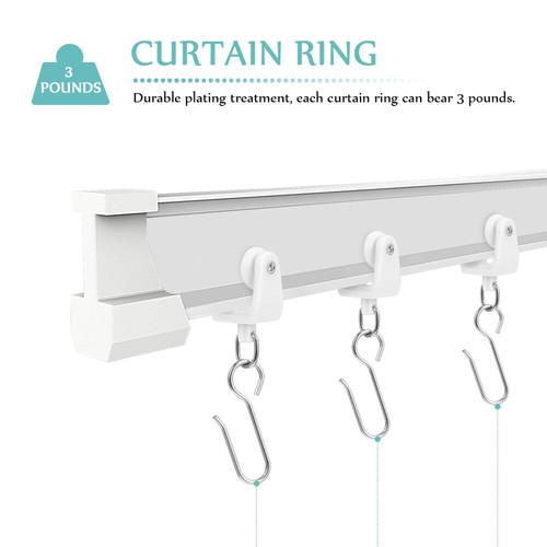 30 Pcs Pulley Hook Accessories Curtain Track Glider Rollers Carrier Hooks - Picture 11 of 11