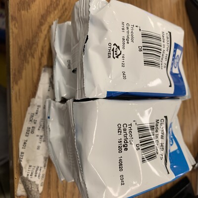 GENUINE HP 75 (CB337WN#140) Tri-Color Ink Cartridge Expired bundle of 4 ...