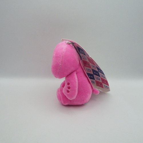 GaChapin Mukku C1407 Fuji TV 2018 UQ Wimax Pink 4" Mascot Plush Toy Doll Japan - Picture 3 of 8