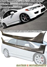 Fits 06-11 Honda Civic Acura Csx 4dr Sedan Tr-style Side Skirts Pp