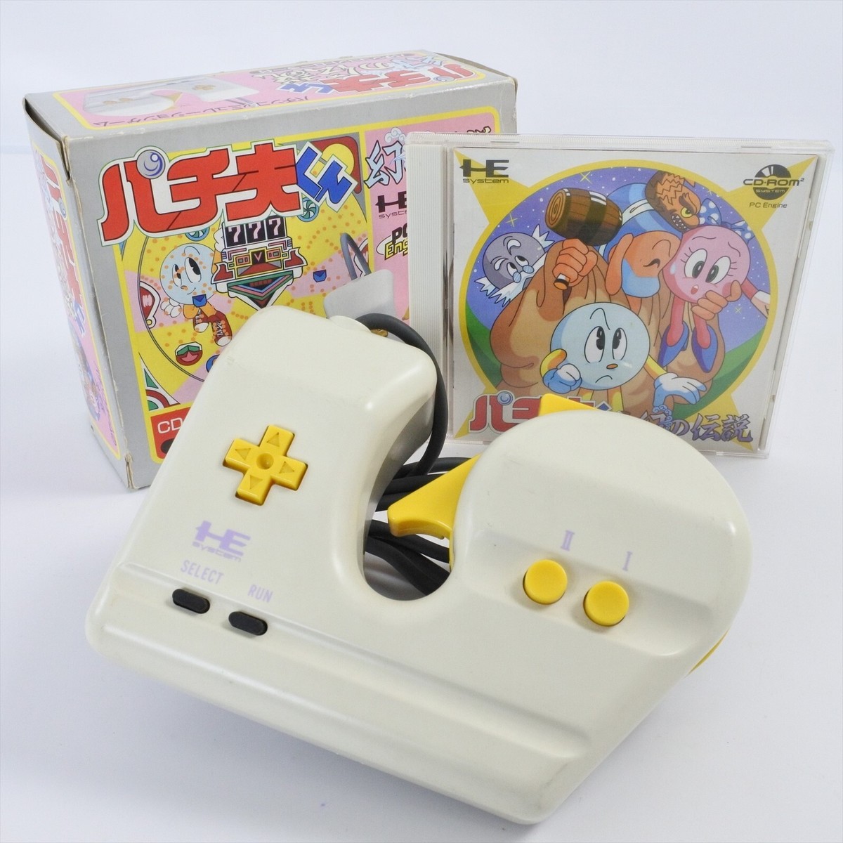 PC Engine PACHIO KUN MABOROSHI Pachinko Controller Set Boxed 0641