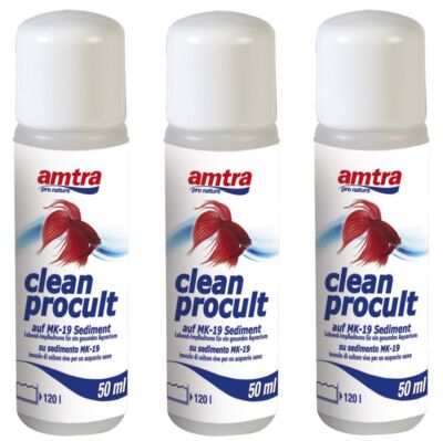 Amtra Clean Procult Set 3 Stk Lebend-Impfkulturen Aktive Filterbakterien 3x50ml