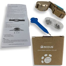Modus Static Bark Control Collar Adjustable Size: 7-28" Neck Gold - NEW