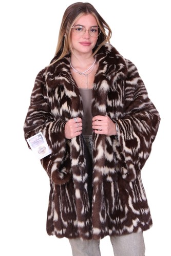 coat skunk fur jacket giacca pelliccia puzzola pelzmantel fourrure sable 臭鼬皮夾克 - Picture 6 of 10