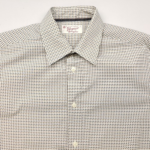 Original Penguin Mens Shirt Medium Regular Fit Multicoloured Geometric - Picture 6 of 14