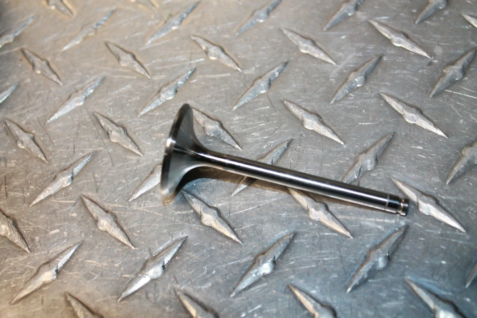 09 13 Kawasaki KX450 KX450F Válvula de escape X2 Tren de válvulas Válvula de titanio Xceldyne Foto 3 de 4