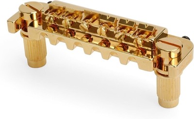 Golden Age Adjustable Wraparound Bridge for Solidbody Guitar, Gold