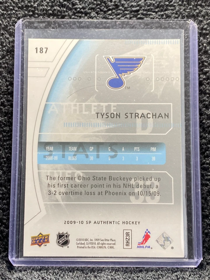 2009-10 SP Authentic - Future Watch - #187 Tyson Strachan *370/999* - Image 2 of 2