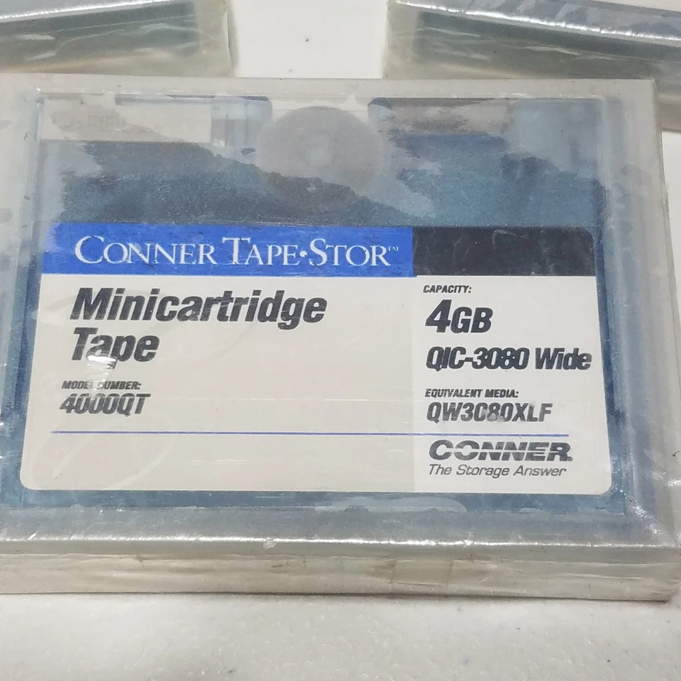Lot of 3 Conner Tape Stor Data Minicartridge 4000QT QIC-3080 Wide QW3080XLF 4GB - Image 2 of 4
