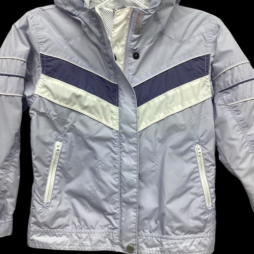 Columbia Lightweight Hooded Blue Jacket Girls size 6/6X - Picture 7 of 8