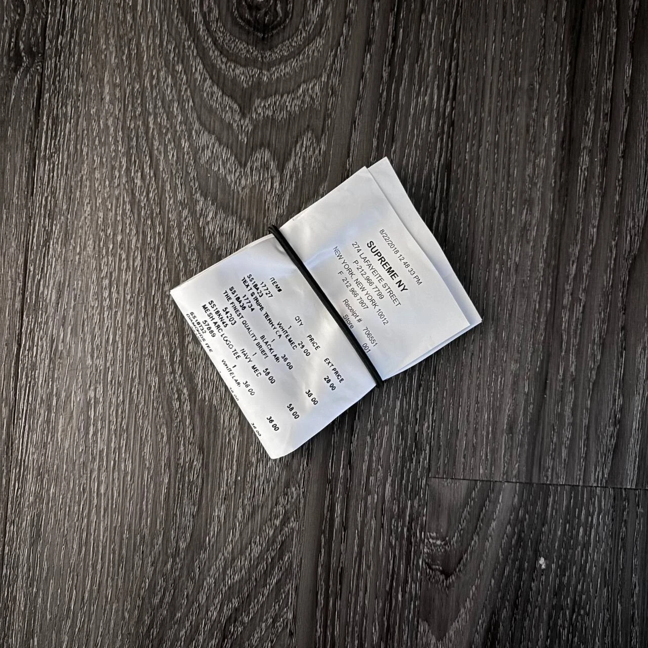 Portefeuille reçu Supreme Maison Margiela
