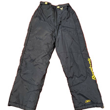 Excellent Reebok Navy Blue Nylon Spell Out Logo Warm Kids Youth Pants M 10-12 