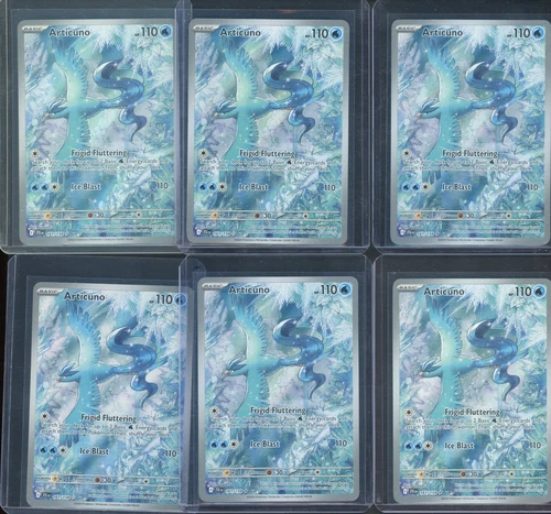 (6) Lot 2025 Pokemon Articuno Illustration Rare SIR Journey Together Holo #161