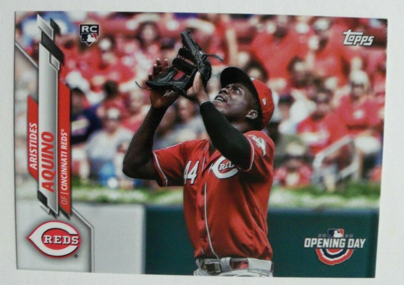 2020 Topps Opening Day Photo Variation SSP #147 Aristides Aquino Reds RC