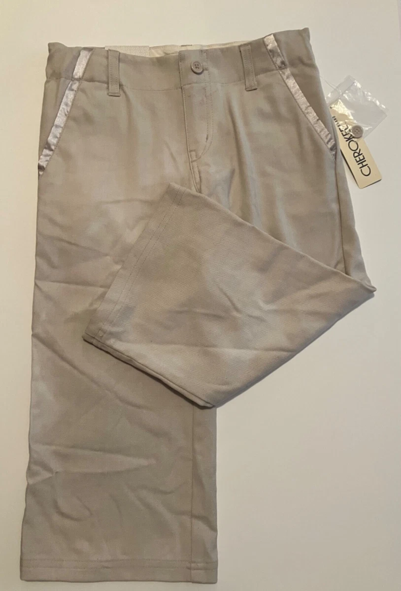 Pantalones Gauchos Cherokee Buff Biege Niña Talla 7 con Cintura Ajustable Nuevos con Etiquetas