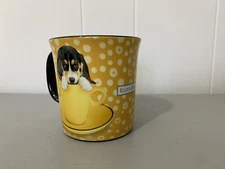 Keith Kimberlin Encore Group Beagle Dog Pup Puppy Teacup Yellow Coffee Tea Mug