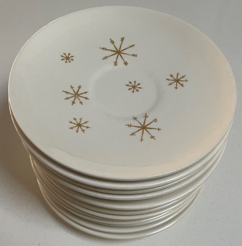 Vintage Royal China Ironstone "Star Glow" Saucers USA Mid Century Modern - Picture 6 of 7